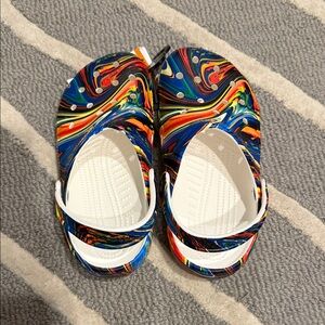 CROCS Kids Water Shoes with Colorful Swirl